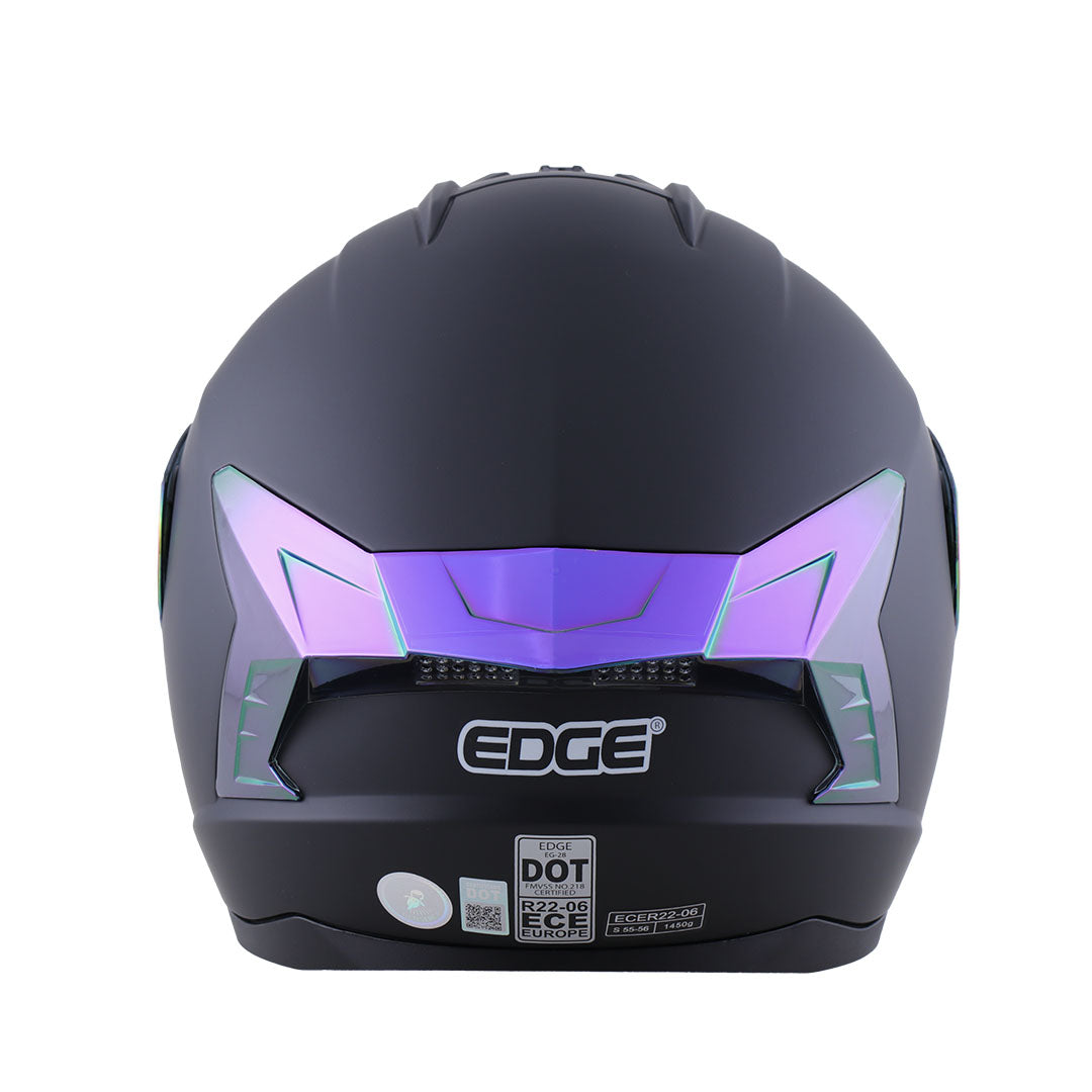 CASCO EDGE NEGRO-MORADO